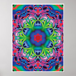 Enthrall Kinetic Collage Kaleidoscope Poster