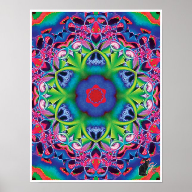 Enthrall Kinetic Collage Kaleidoscope Poster (Framsidan)