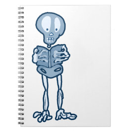 Enthrallad ethan Literary Skeleton med Bok Anteckningsbok