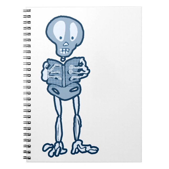Enthrallad ethan Literary Skeleton med Bok Anteckningsbok (Framsidan)