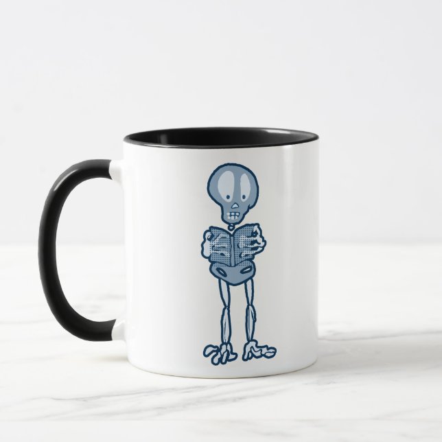 Enthrallad ethan Literary Skeleton med Bok Mugg (Vänster)