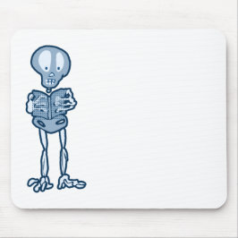Enthrallad ethan Literary Skeleton med Bok Musmatta