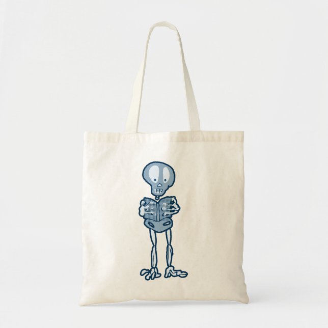 Enthrallad ethan Literary Skeleton med Bok Tygkasse (Framsidan)