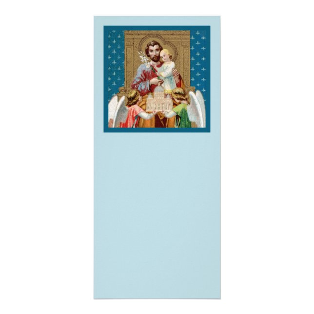 Enthroned St. Joseph Receiving Vatican Maquette Reklamkort (Framsidan)