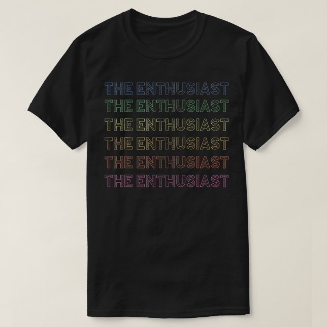 Enthusiast Enneagram 7 Epicure Repating Rainbow D T Shirt (Design framsida)
