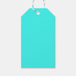 Enthusiastisk Aqua Blue Turquise Färg Presentetikett