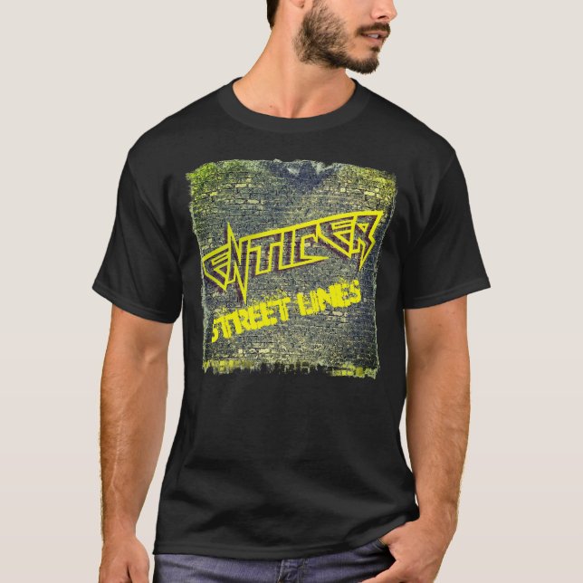 ENTICER STREET LINJER SHIRT-BLACK T SHIRT (Framsida)