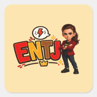ENTJ — A Conquistadora Visionária Fyrkantigt Klistermärke