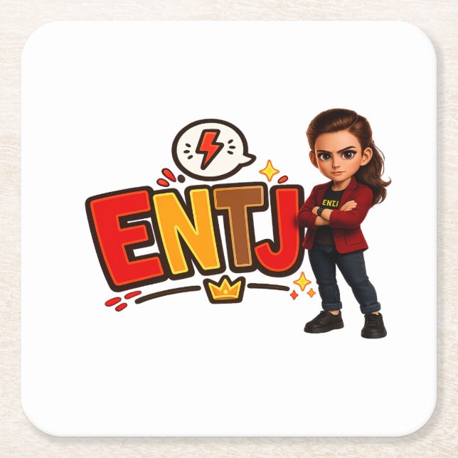 ENTJ — A Conquistadora Visionária Underlägg Papper Kvadrat (Framsidan)