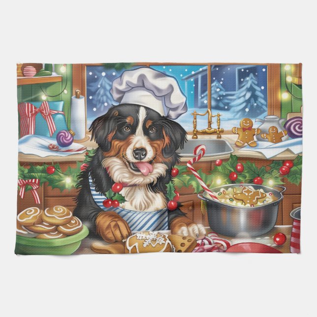 Entlebucher Mountain Holiday Baking: Festiv Kökshandduk (Horisontell)