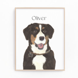 Entlebucher Mountain Hund Art Fototryck