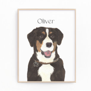 Entlebucher Mountain Hund Art Fototryck