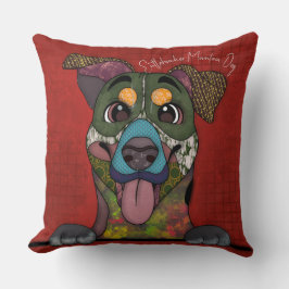 Entlebucher Mountain Hund handmålad Dekorativ kudd Kudde