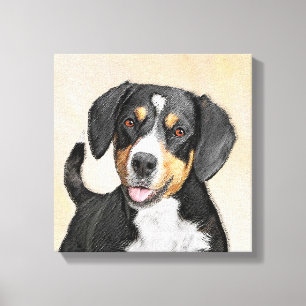 Entlebucher Mountain Hund Painting - Original Art Canvastryck