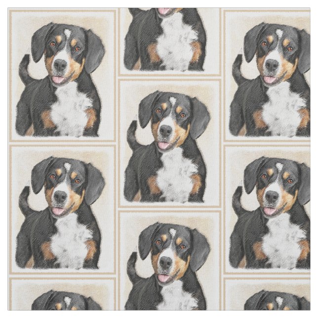 Entlebucher Mountain Hund Painting - Original Art Tyg (Provkarta)