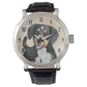 Entlebucher Mountain Hund Painting Original Hund Armbandsur