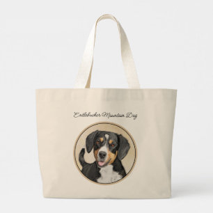 Entlebucher Mountain Hund Painting Original Hund Jumbo Tygkasse