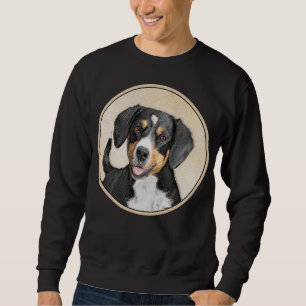 Entlebucher Mountain Hund Painting Original Hund Lång Ärmad Tröja