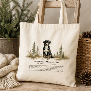 Entlebucher Sennenhund Akvarell Ras Citat Tygkasse