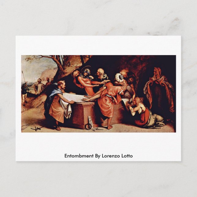 Entombment av Lorenzo Lotto Vykort (Framsida)