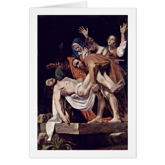 Entombment av Michelangelo Merisi Da Caravaggio Hälsningskort (Framsidan)