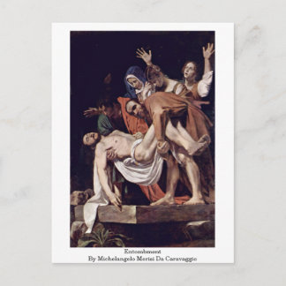 Entombment av Michelangelo Merisi Da Caravaggio Vykort