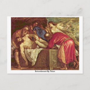 Entombment av titian vykort