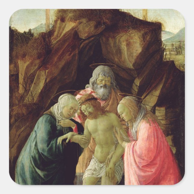 Entombment Fyrkantigt Klistermärke (Framsida)