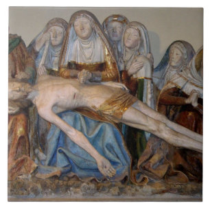 Entombmenten, 1490 (den målade stenen) kakelplatta