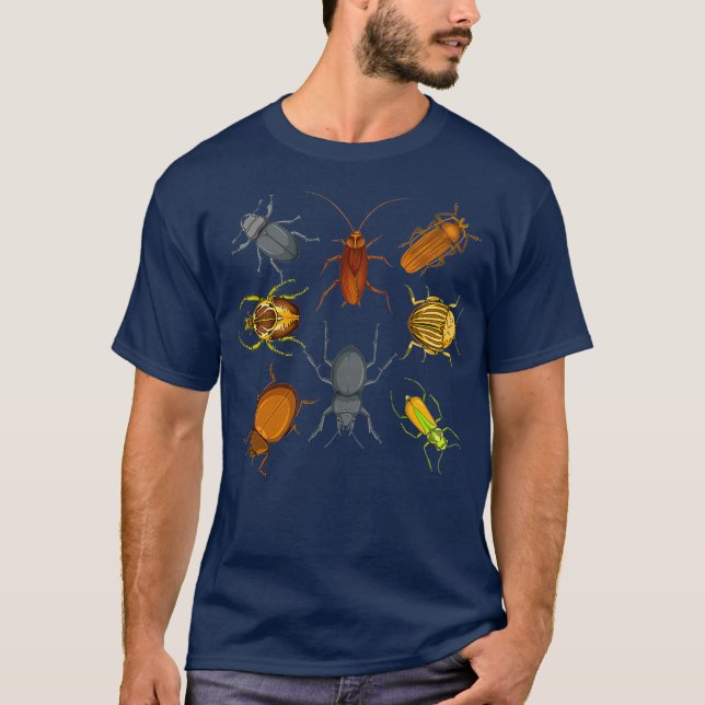 Entomolog Biolog Beetle Kryp Collector Kryp T Shirt (Framsida)