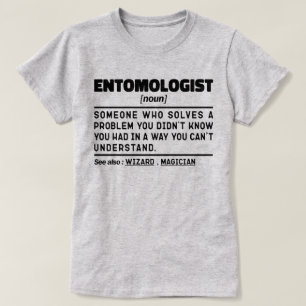 Entomolog Noun Insekt Älskare Entomology Funny T Shirt