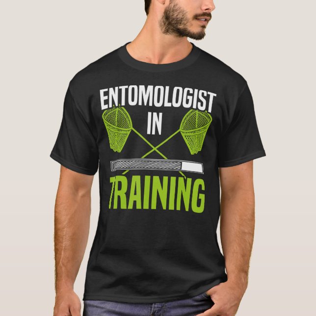 Entomolog vid utbildning av Kryp Hunter Ladybug Bu T Shirt (Framsida)