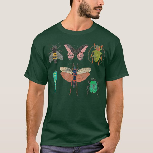 Entomologi Insekter Kryp Identification Science T Shirt (Framsida)