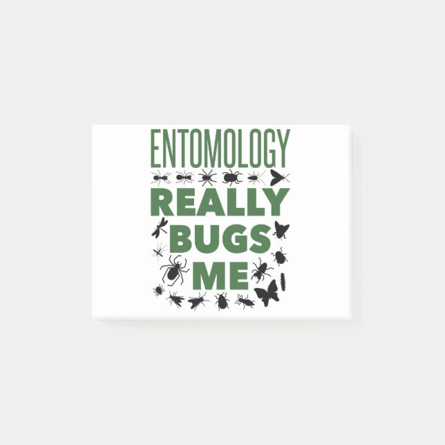 Entomologi Verkligen Kryp Me Funny Entomolog Post-it Block (Framsida)