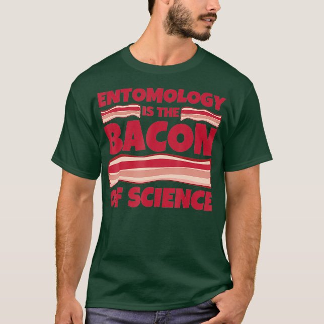 Entomologigåvor - vetenskapligt bacon t shirt (Framsida)