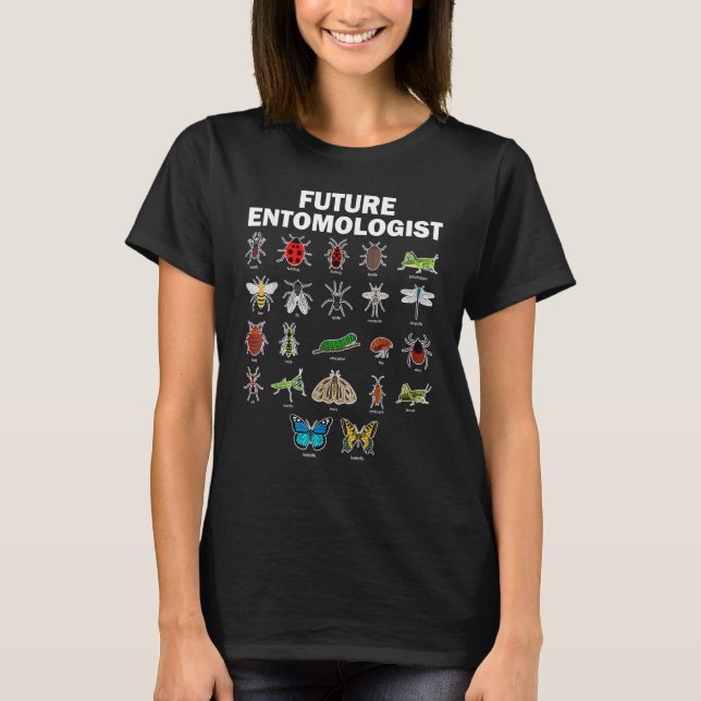 Entomology Insect Bug  For Men Women Boys Girls T Shirt (Framsida)
