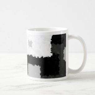 Entonighet i grå färg, svart & vit kaffemugg