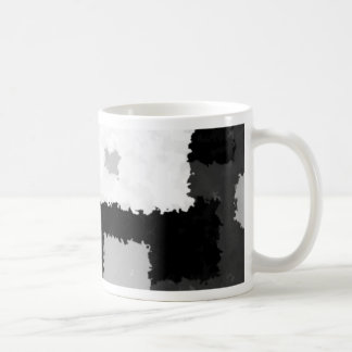 Entonighet i grå färg, svart & vit kaffemugg
