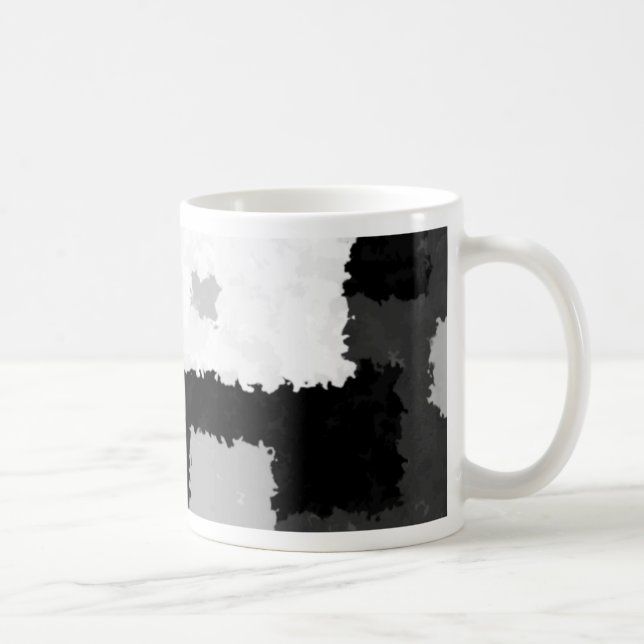 Entonighet i grå färg, svart & vit kaffemugg (Höger)