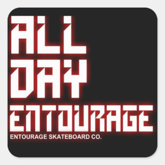 Entourage-skateboarding-märke - SQUARE Fyrkantigt Klistermärke