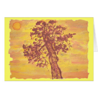 enträdsolnedgång hälsningskort