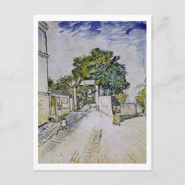 Entrance Moulin de la Galette, Vincent van Gogh Vykort (Framsida)