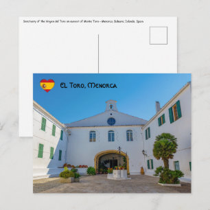 Entrance to Monte Toro Monastery - Menorca, Spanie Vykort