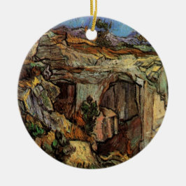 Entré till stenbrott, Saint-Remy av Vincent van Go Julgransprydnad Keramik