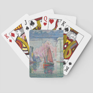 Entrén till La Rochelle hamn, Paul Signac Casinokort