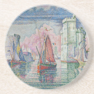 Entrén till La Rochelle hamn, Paul Signac Underlägg