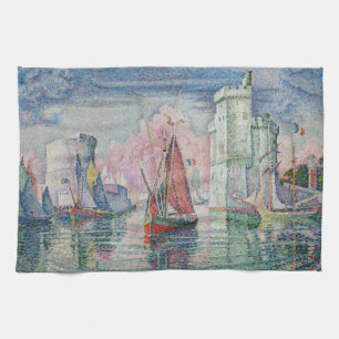 Entrén till La Rochelle hamnen, Paul Signac Kökshandduk