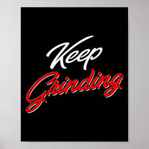 Entrepreneur Behålla Grinding Business Owner Motiv Poster