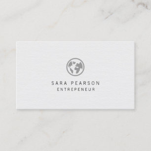 Entrepreneur Black Globe Icon Professionell Visitkort