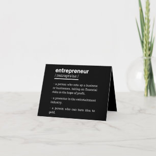 Entrepreneur Definition funny Business Owner Gift Anteckningskort